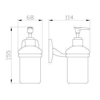 Дозатор для мыла Wonzon & Woghand Porto WW-1401 хром